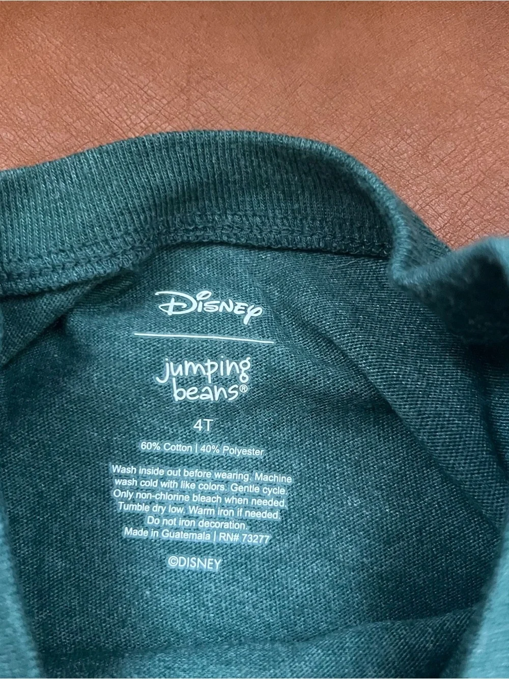 Disney Jumping Beans Boys Green Mickey Mouse Christmas Holiday Tee Shirt Sz 4T